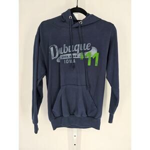 Dubuque Iowa Womens Sz S Pullover Hoodie Sweatshirt by MV Sports Blue